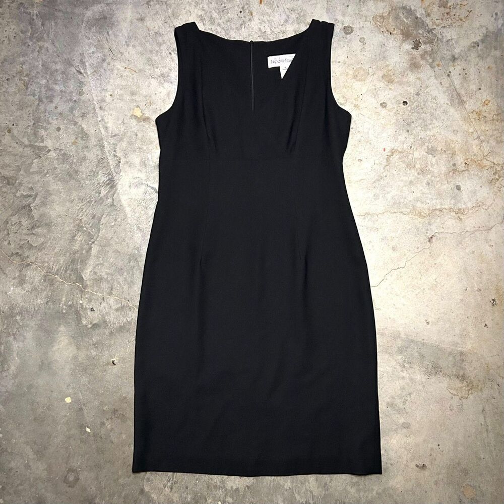 Nicole Taylor Vintage 90s Black Sleeveless Sheath Dress USA